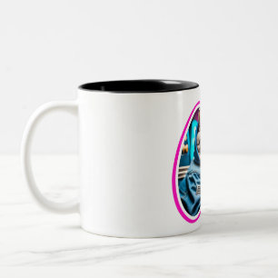 Caneca De Café Em Dois Tons A vida é melhor com os gatas que enrolam os gajos