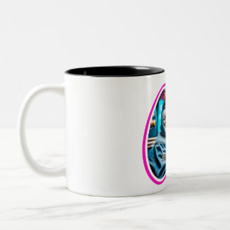 Caneca De Café Em Dois Tons A vida é melhor com os gatas que enrolam os gajos