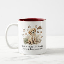 A Vida é Melhor com Presentes de Cachorrinho com P