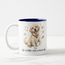 A Vida é Melhor com um Cão Resgatado Golden Retrie