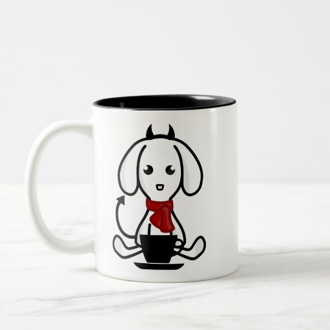 Caneca De Café Em Dois Tons A vida é o Cão Médio (Esquerda)