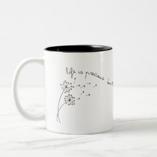 Caneca De Café Em Dois Tons A vida é Precioso Café Mug