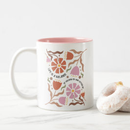 Caneca De Café Em Dois Tons A Vida É Um Equilíbrio De Segurar Citação De Flor