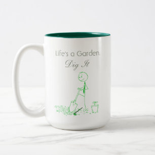 Caneca De Café Em Dois Tons A Vida é um Jardim