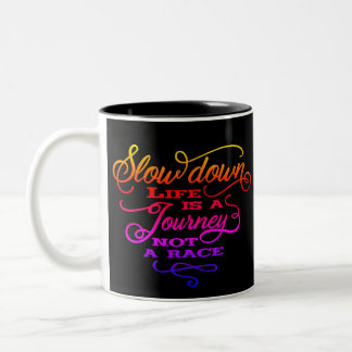 Caneca De Café Em Dois Tons A vida é uma jornada