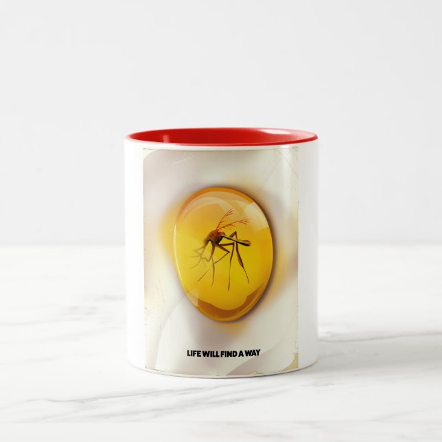 Caneca De Café Em Dois Tons A vida encontrará um caminho (Centro)