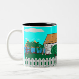 Caneca De Café Em Dois Tons A Vida Na Praia