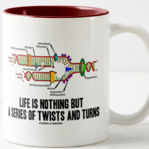 Caneca De Café Em Dois Tons A vida não é nada mas uma série de torções e 