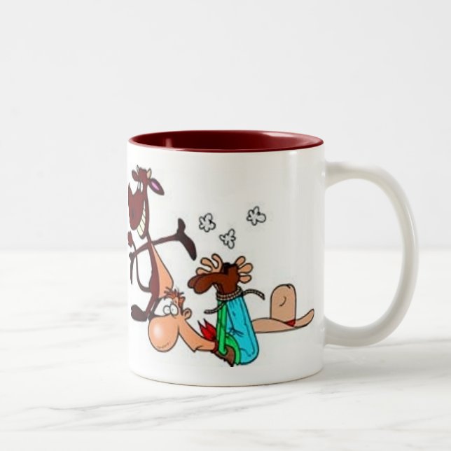 Caneca De Café Em Dois Tons A vingança de um boi (Direita)