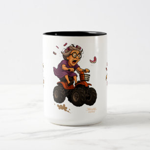 Caneca De Café Em Dois Tons A vovó ficou selvagem