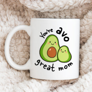 Caneca De Café Em Dois Tons Abacate - Presente de Agradecimento do Dia das Mãe