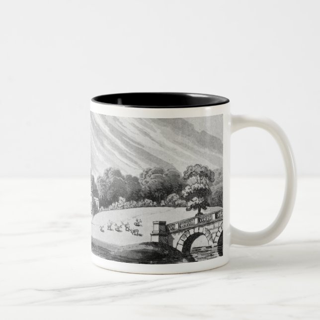 Caneca De Café Em Dois Tons Abadia de Woburn, Bedfordshire (Direita)