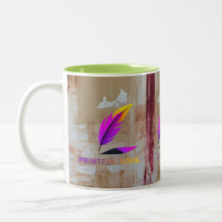 Caneca De Café Em Dois Tons "Abasteça Seu Dia _ Comece Todos os Dias com Brilh