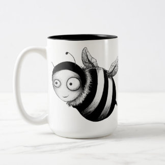 Caneca De Café Em Dois Tons Abelha louca