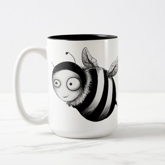 Caneca De Café Em Dois Tons Abelha louca (Esquerda)