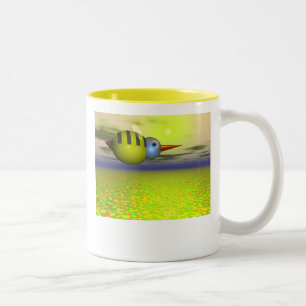 Caneca De Café Em Dois Tons Abelha ocupada