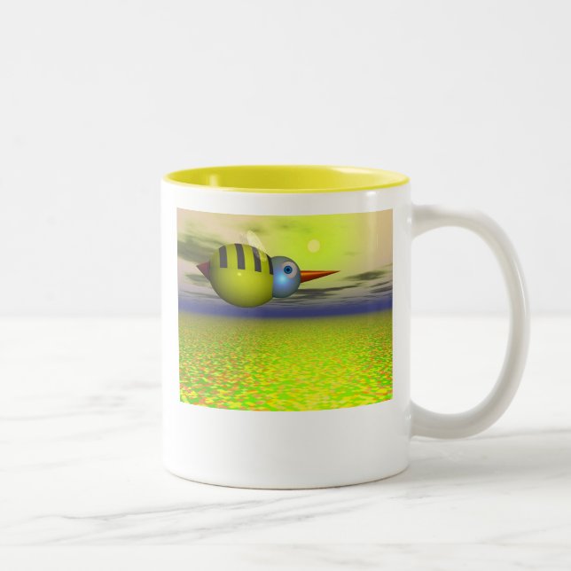 Caneca De Café Em Dois Tons Abelha ocupada (Direita)