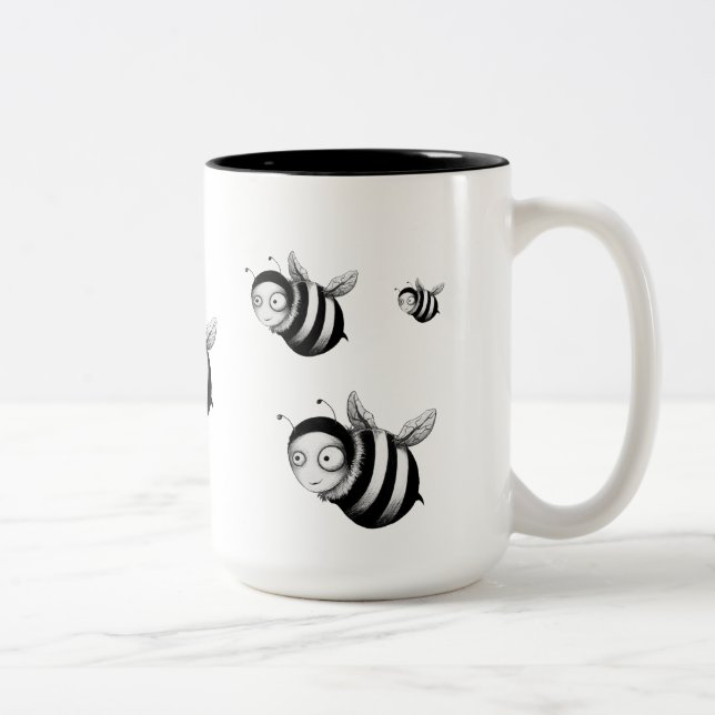 Caneca De Café Em Dois Tons Abelhas loucas (Direita)