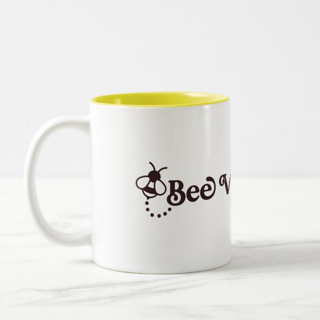 Caneca De Café Em Dois Tons Abelhas Vacinadas (Esquerda)