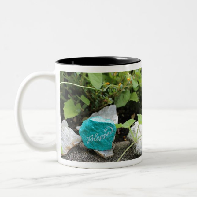 Caneca De Café Em Dois Tons Abençoado (Esquerda)