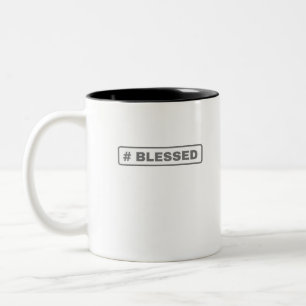 Caneca De Café Em Dois Tons # Abençoado