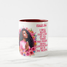 Caneca De Café Em Dois Tons Abençoarei O Senhor!