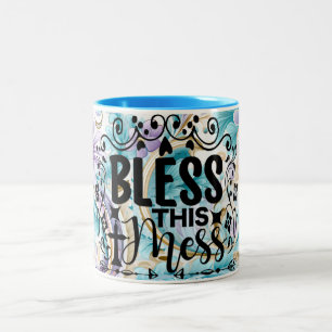 Caneca De Café Em Dois Tons Abençoe Esta Mess Mug