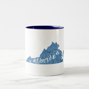 Caneca De Café Em Dois Tons Abingdon Virginia Wood Grain