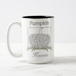 Caneca De Café Em Dois Tons Abóbora À Luz - Abóbora Haven