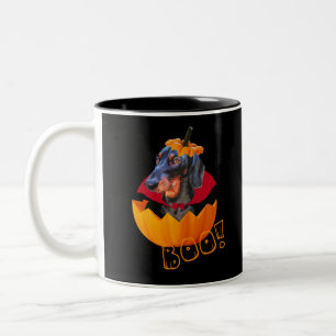 Caneca De Café Em Dois Tons Abóbora de salsicha