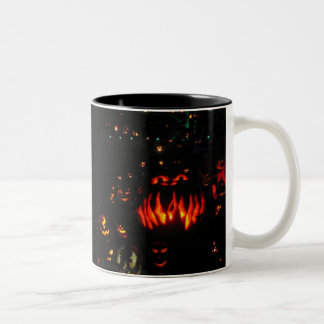 Caneca De Café Em Dois Tons abóbora do Dia das Bruxas