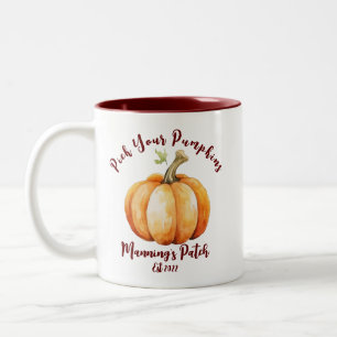 Caneca De Café Em Dois Tons Abóbora Personalizada