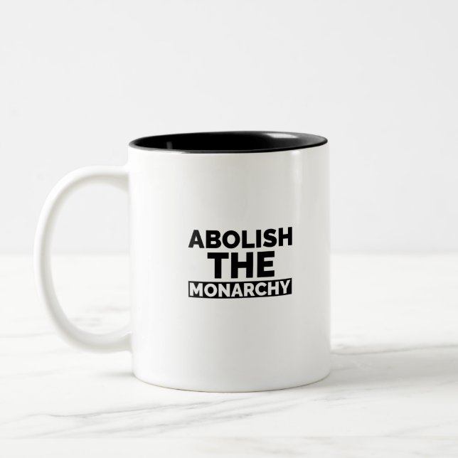 Caneca De Café Em Dois Tons Abolir a monarquia (Esquerda)