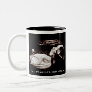 Caneca De Café Em Dois Tons Aborto do ultra-som: Se você pede, eu escolho a