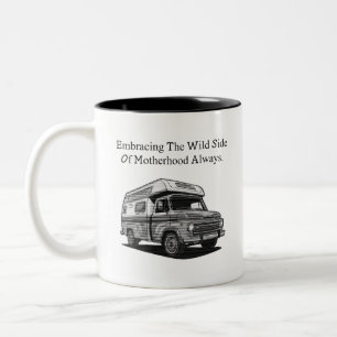Caneca De Café Em Dois Tons Abraçando a Maternidade Selvagem Fora do Espírito