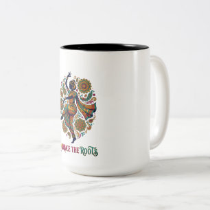 Caneca De Café Em Dois Tons Abraçar a Dança das Raízes