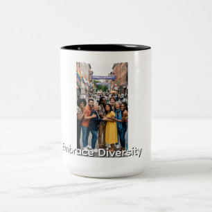 Caneca De Café Em Dois Tons Abraçar a Diversidade