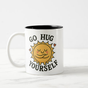 Caneca De Café Em Dois Tons Abraçar-se, Sol-Mug - Energia Positiva