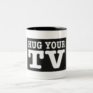 Caneca De Café Em Dois Tons ABRACE SUAS tevê/caneca