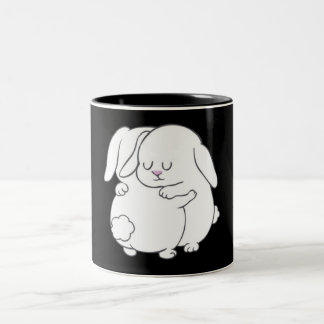 Caneca De Café Em Dois Tons Abraços de Bunnies