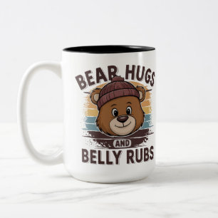 Caneca De Café Em Dois Tons ABRAÇOS E ORGULHO DE URSO DA CARNE DE gay
