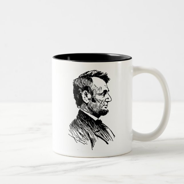 Caneca De Café Em Dois Tons Abraham Lincoln (Direita)