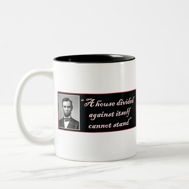 Caneca De Café Em Dois Tons Abraham Lincoln (Esquerda)