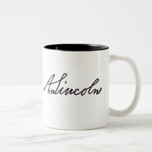 Caneca De Café Em Dois Tons Abraham Lincoln Signature