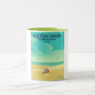Caneca De Café Em Dois Tons Abrigo Pembrokeshire Wales de Nolton