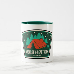 Caneca De Café Em Dois Tons Absaroka - Campanha de Beartooth Wilderness Montan