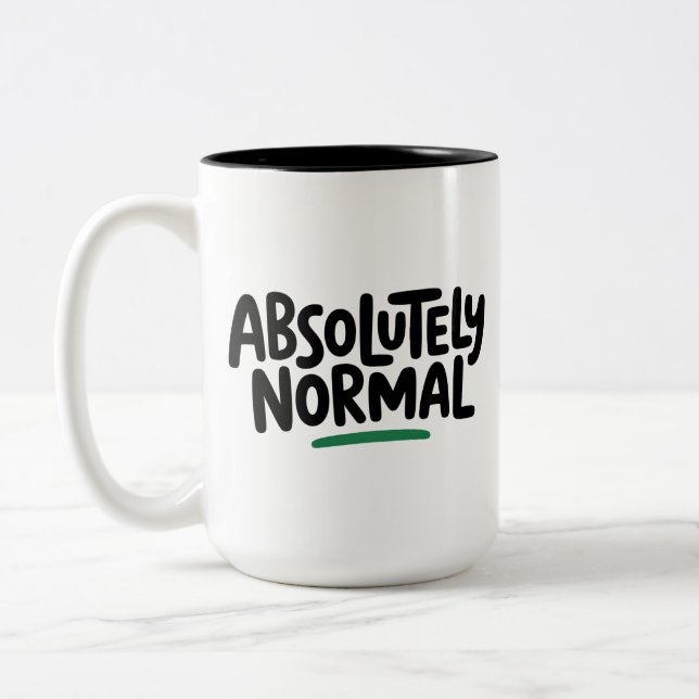 Caneca De Café Em Dois Tons Absolutely Normal (Esquerda)