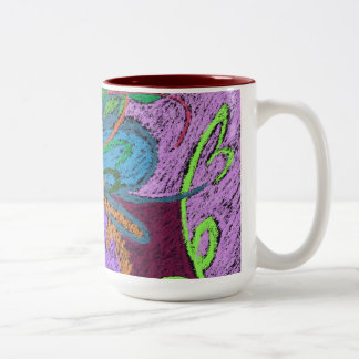 Caneca De Café Em Dois Tons Abstrato