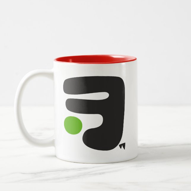 Caneca De Café Em Dois Tons Abstrato Art Coffee Mug #5 (Esquerda)