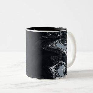 Caneca De Café Em Dois Tons Abstrato Art Preto E Branco Melhor abstrato